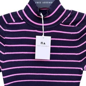 Cozy Yarn Mock Neck Sweater Short Sleeves Lightweight Size S